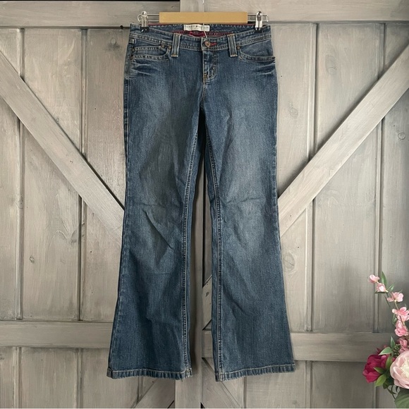 Tommy Hilfiger‎ denim jeans Y2K vintage size 4 petite low rise boot - Picture 1 of 7
